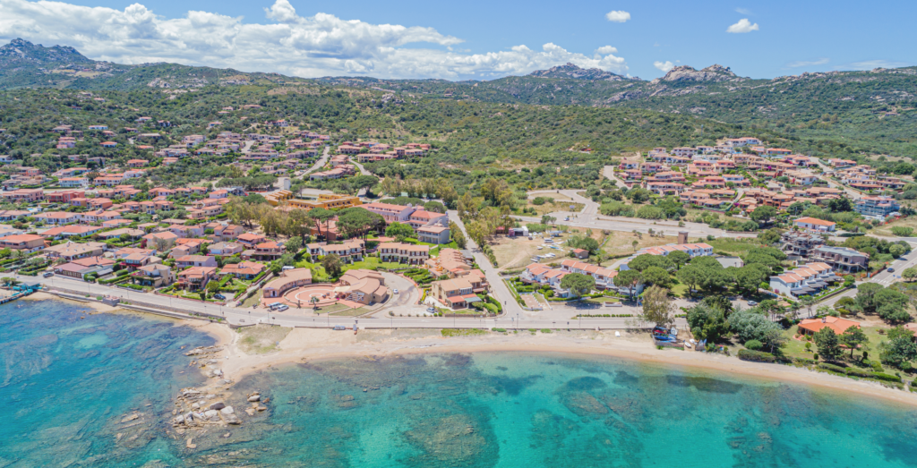 aerial view of the turquoise seas near to cannigione