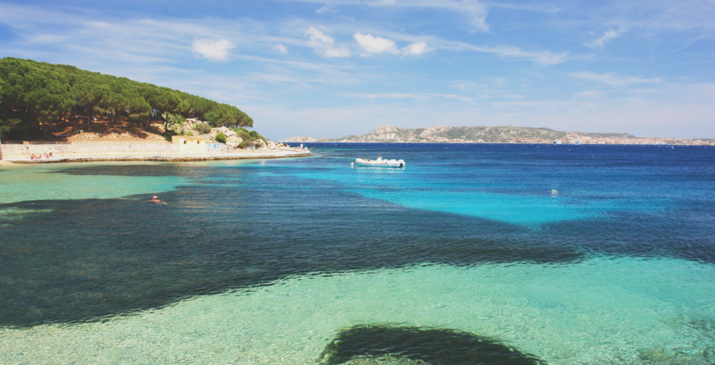 crystal clear blue waters around Palau
