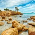 Stunning rock formations on Capriccioli Beach